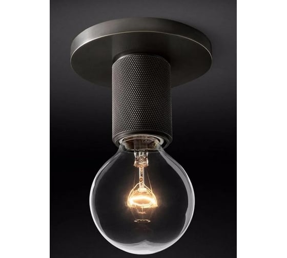 Изображение товара Потолочный светильник IMPERIUMLOFT RH Utilitaire Socket Flushmount Black 123676-22