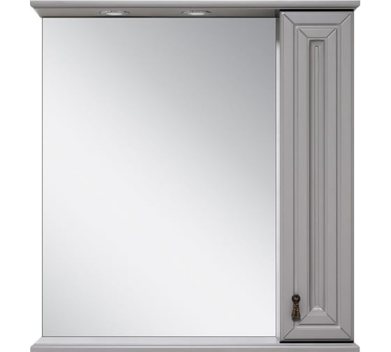 Изображение товара Зеркало-шкаф Misty лувр 65 серый, правый П-Лвр03065-1504П