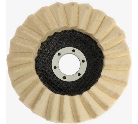 Изображение товара Круг полировальный лепестковый войлочный 125x22x8 мм, 24 лепестка ТУНДРА 9718211