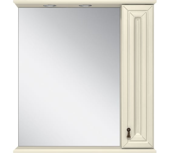 Изображение товара Зеркало-шкаф Misty лувр 75 слоновая кость, правый П-Лвр03075-1014П