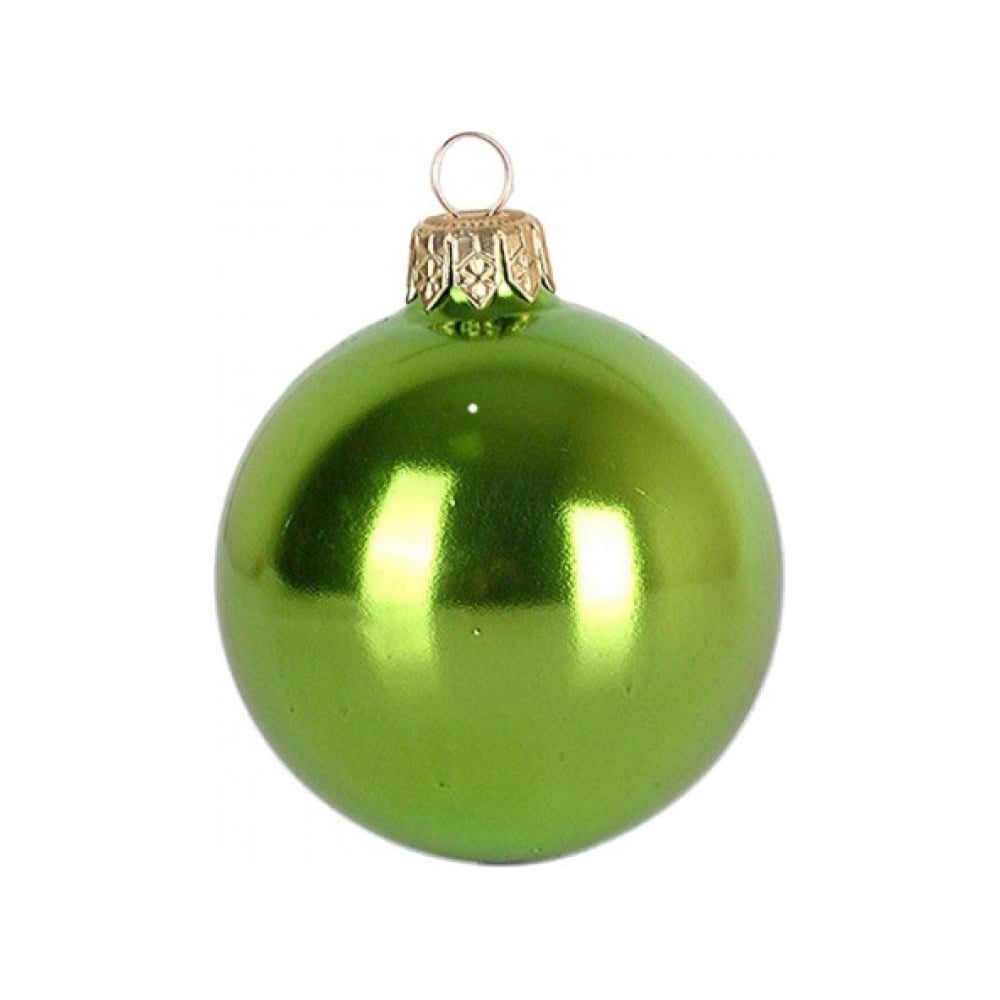 Изображение товара Набор новогодних шаров MOROZCO 75 мм, 4 шт., зеленый глянец ТН75107