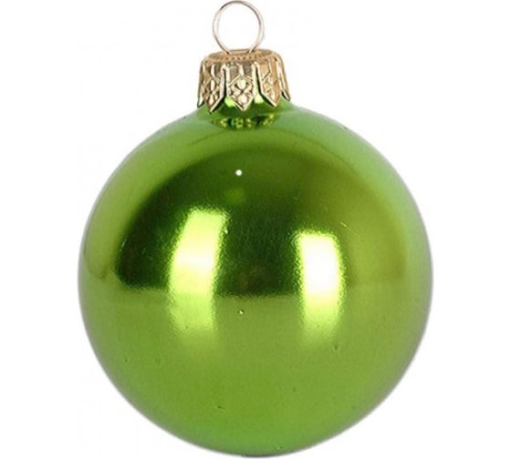 Изображение товара Набор новогодних шаров MOROZCO 75 мм, 4 шт., зеленый глянец ТН75107