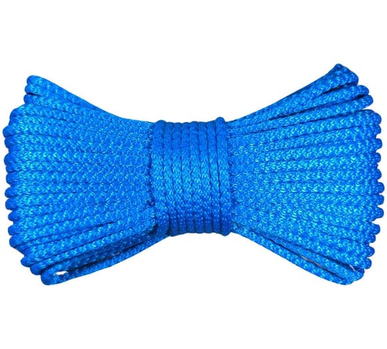 Изображение товара Шнур вязаный полипропиленовый ООО Оптхозторг 6 мм 30 м синий 0386304