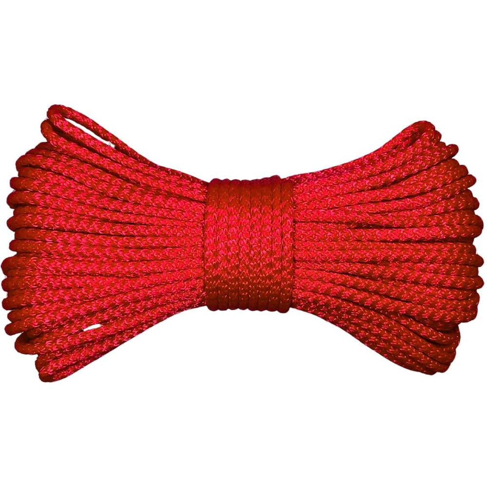 Изображение товара Шнур вязаный полипропиленовый красн. 6мм х 50м ООО Оптхозторг
