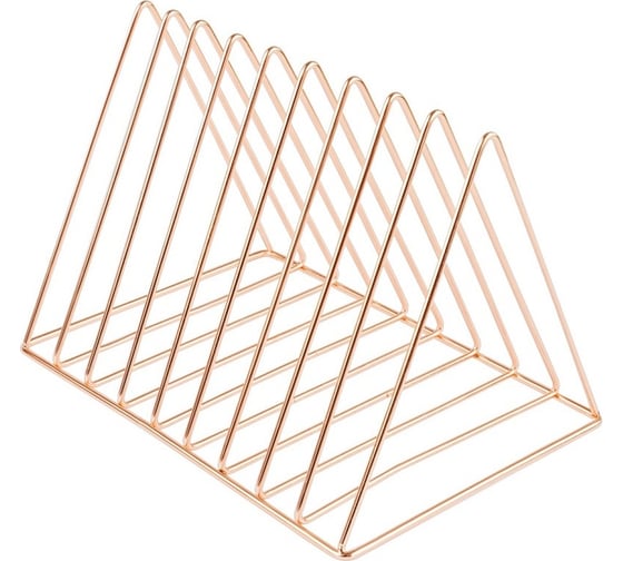 Изображение товара Подставка для бумаг и писем MESHU Rose Gold, металл, 10 секций MS39430 MS_39430
