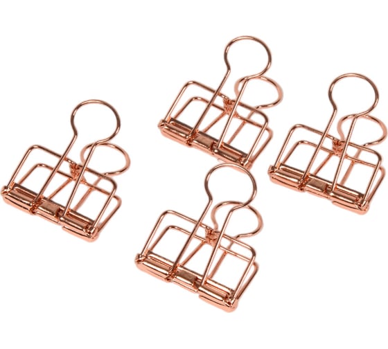 Изображение товара Зажимы для бумаг MESHU Rose Gold 32 мм, 4шт. MS41597 MS_41597