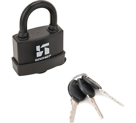 Изображение товара Навесной замок с одной секретностью Аллюр всепогодный, ВС1Ч-374П KA, тип 1, 3 ключа, d 6,5 мм 13470