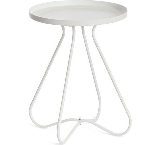 Изображение товара Журнальный столик Tetchair Gland металл, 40x40x45 см, белый 19480