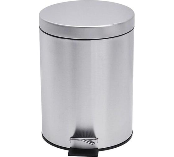 Изображение товара Мусорное ведро Luscan с педалью и доводчиком, 5 л, матовое, нержавеющая сталь 1744791