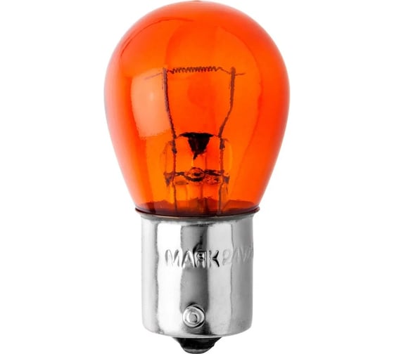 Изображение товара Автомобильная лампа МАЯК 4606735768541 PY21W, 24V, 21W, BA15s, ORANGE стоп 62413ORANGE