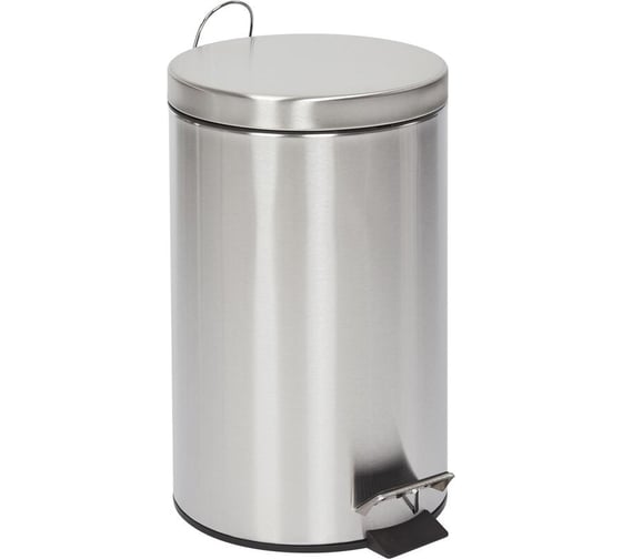Изображение товара Мусорное ведро Luscan с педалью и доводчиком, 12 л, матовое, нержавеющая сталь 1744792