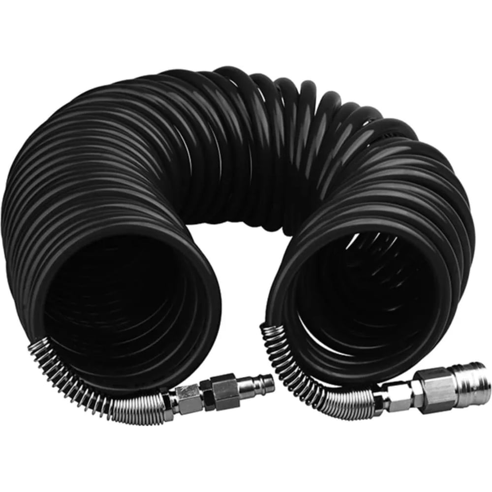 Изображение товара Полиуретановый спиральный шланг с быстросъемными соединениями 20 м AktiSpray