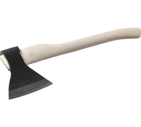 Изображение товара Топор кованый Без бренда ИЖ с округлым лезвием, деревянной рукояткой 2072-13