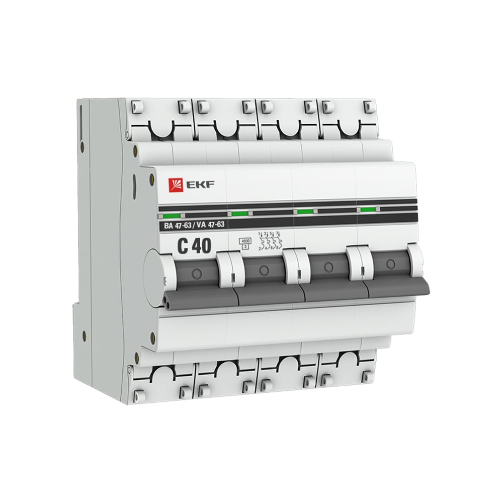 Автоматический выключатель EKF выключатель автоматический модульный 3п c 40а 10ка ва 47 100 proxima ekf mcb47100 3 40c pro