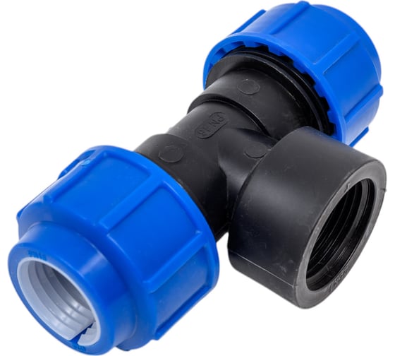 Изображение товара Тройник компрессионный для полиэтиленовых труб LAMMIN внутренняя резьба 25x1" 150/15 Lm34012252525