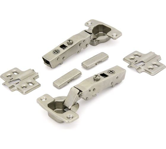 Изображение товара Петля со встроенным доводчиком SAMET MASTER, изгиб 0 мм, 48AX, Ni, 2 шт. СТ-00001265