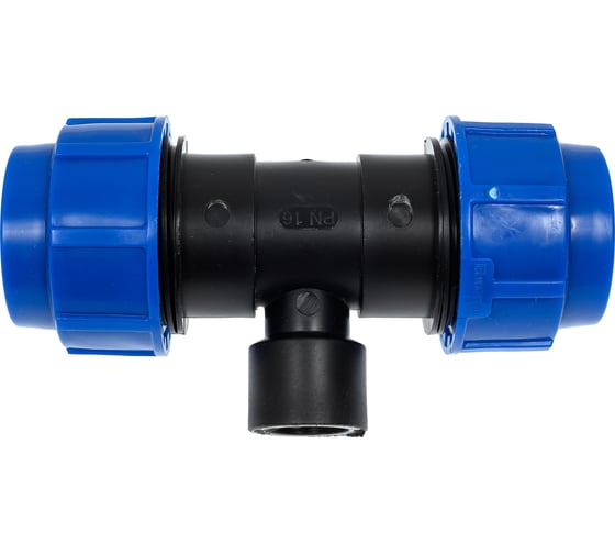 Изображение товара Тройник компрессионный для полиэтиленовых труб LAMMIN внутренняя резьба 32x1/2" 80/8 Lm34012321532