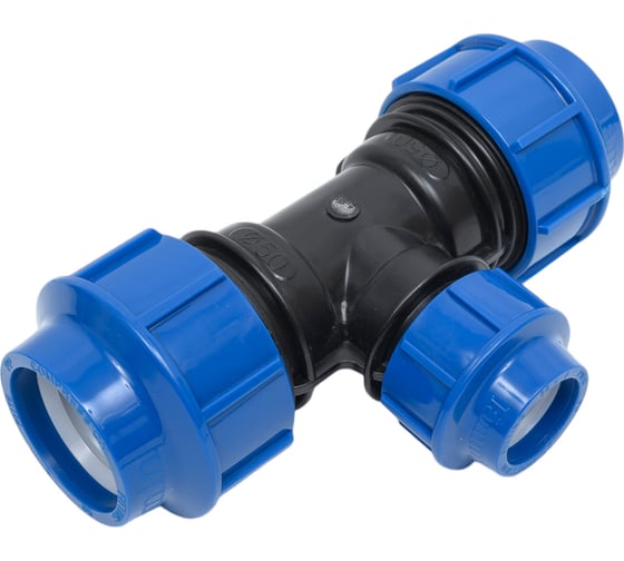 Изображение товара Тройник компрессионный для полиэтиленовых труб LAMMIN 50x32x50 30/1 Lm34011503250