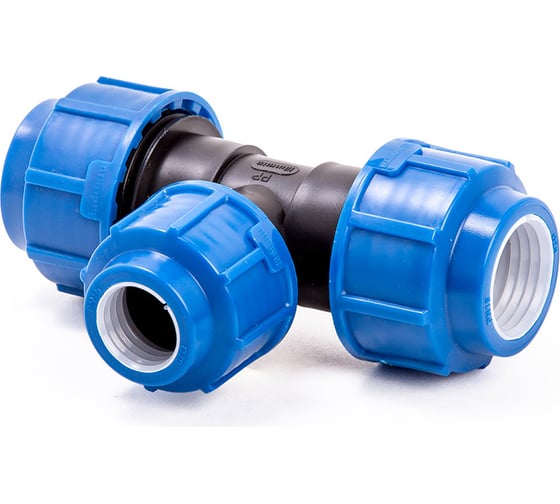 Изображение товара Тройник компрессионный для полиэтиленовых труб LAMMIN 110x90x110 3/1 Lm34011119011