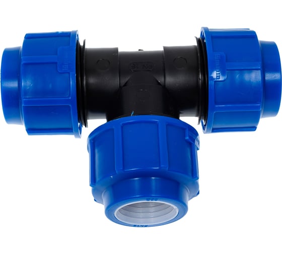 Изображение товара Тройник компрессионный для полиэтиленовых труб LAMMIN 25 120/15 Lm34014252525