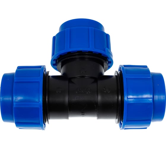 Изображение товара Тройник компрессионный для полиэтиленовых труб LAMMIN 32 72/6 Lm34014323232