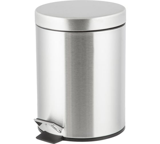 Изображение товара Мусорное ведро с педалью ООО Комус 5 л, матовое, нержавеющая сталь 1852310