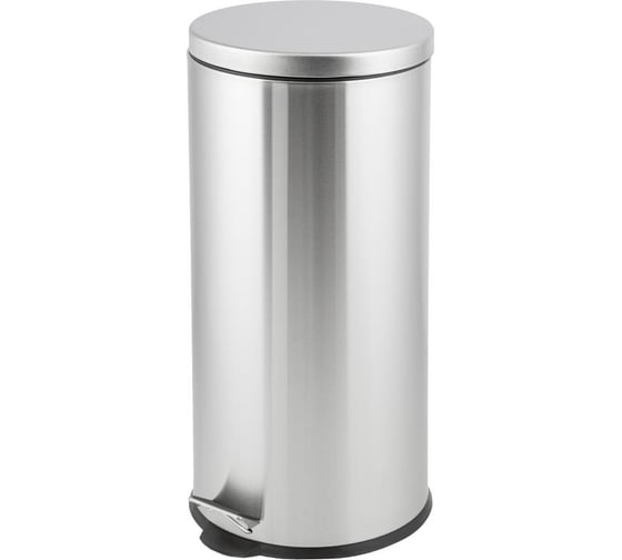 Изображение товара Мусорное ведро с педалью ООО Комус 30 л, матовое, нержавеющая сталь 1852323