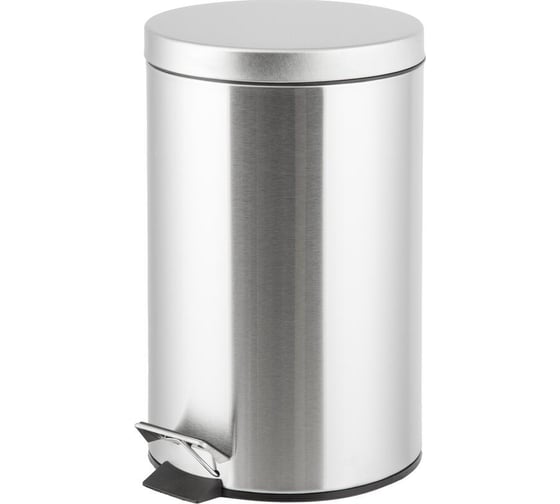 Изображение товара Мусорное ведро с педалью ООО Комус 12 л, матовое, нержавеющая сталь 1852321