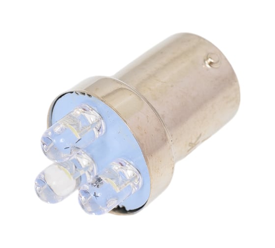 Изображение товара Автомобильная лампочка светодиод МАЯК WHITE 24V, T15, 3LED, BA15s, стоп 24T15-W\3LED