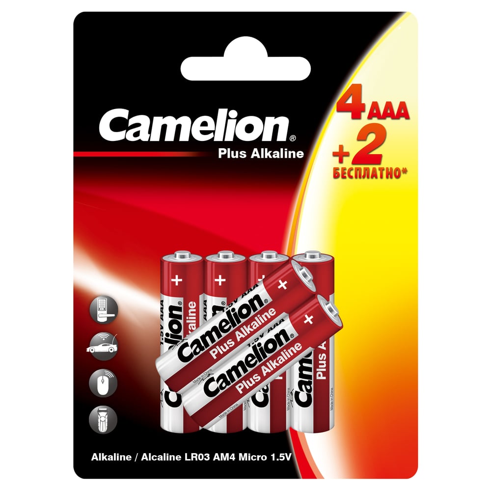 Изображение товара Батарейки Camelion New Plus AAA 1. 5В (6 шт) - LR03