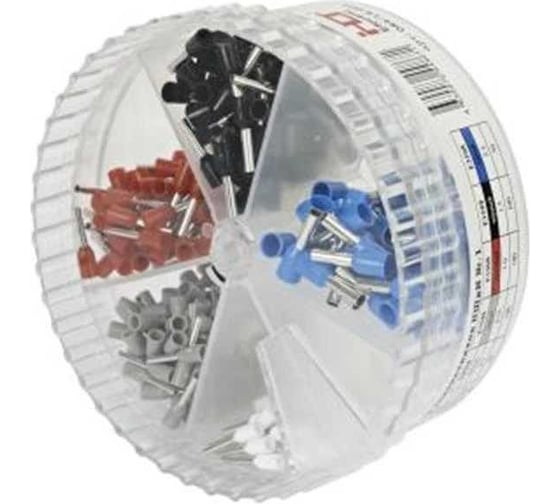 Изображение товара Набор наконечников HLT НШвИ №1 E0508-50шт., E7508-100шт., E1008-100шт., E1508-100шт., E2508-50шт. 084-19-001