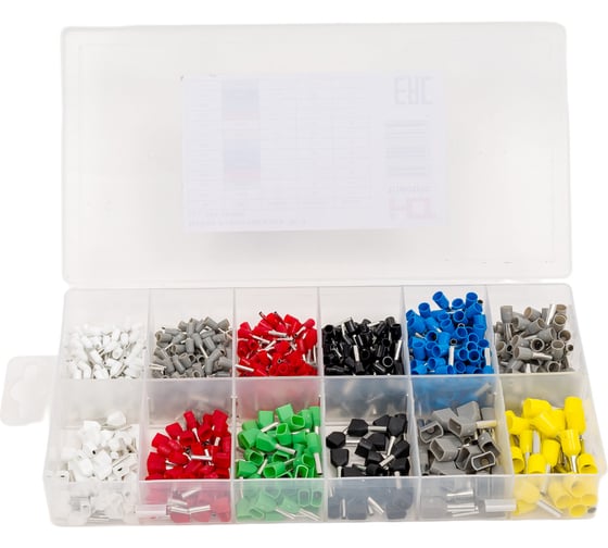 Изображение товара Набор наконечников HLT НШвИ №5 E0508-50шт., E7508-100шт., E1008-100шт., E1508-100шт., E2508-50шт., Е4009-50шт., Е6012-25шт., ТE0508-50шт., ТE7508-50шт., ТE1008-50шт., ТE1508-25шт., ТE2510-25шт. 084-19-005