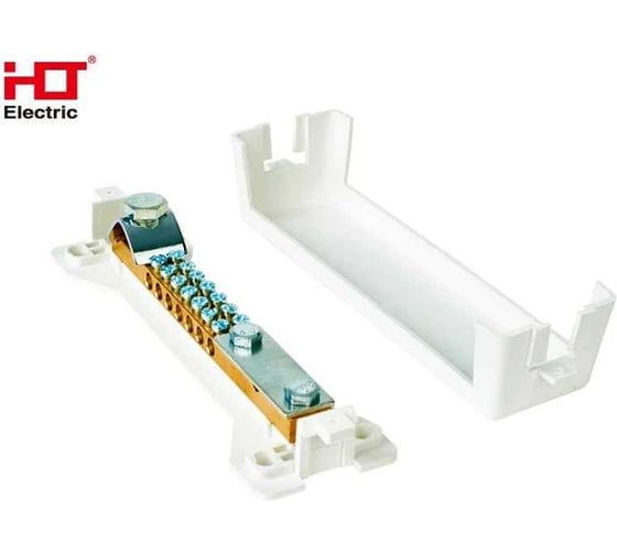 Изображение товара Универсальная распределительная шина HLT ШнУР 1 в корпусе 2 ввода 7 групп 160 А 081-17-01