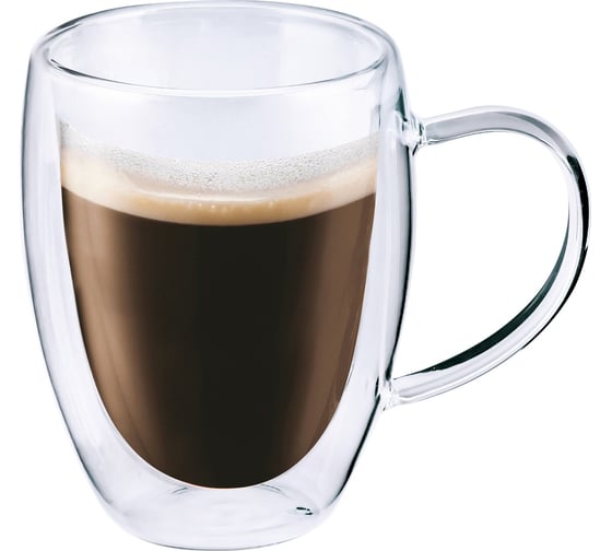 Изображение товара Термокружка appetite стекло, 350мл, двойные стенки studio DG350H