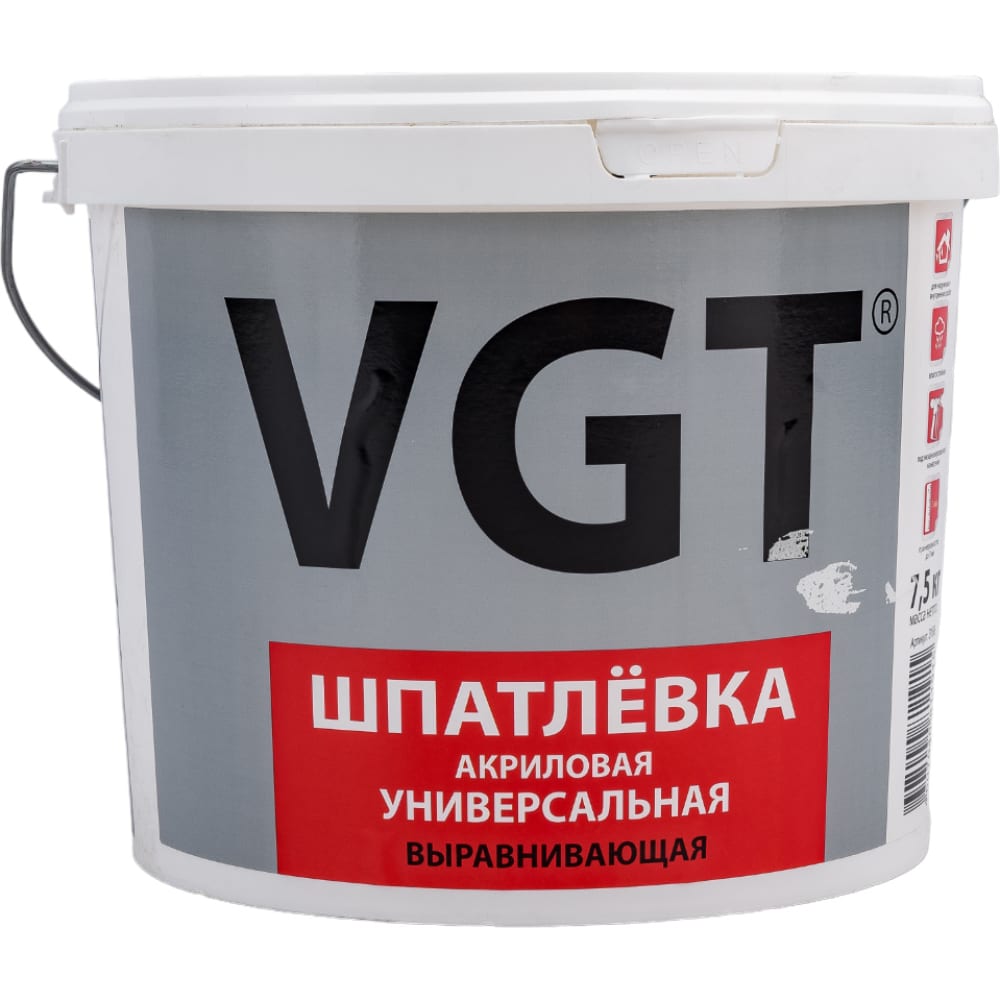 Универсальная акриловая шпаклевка для наружних и внутренних работ VGT общий журнал работ attache