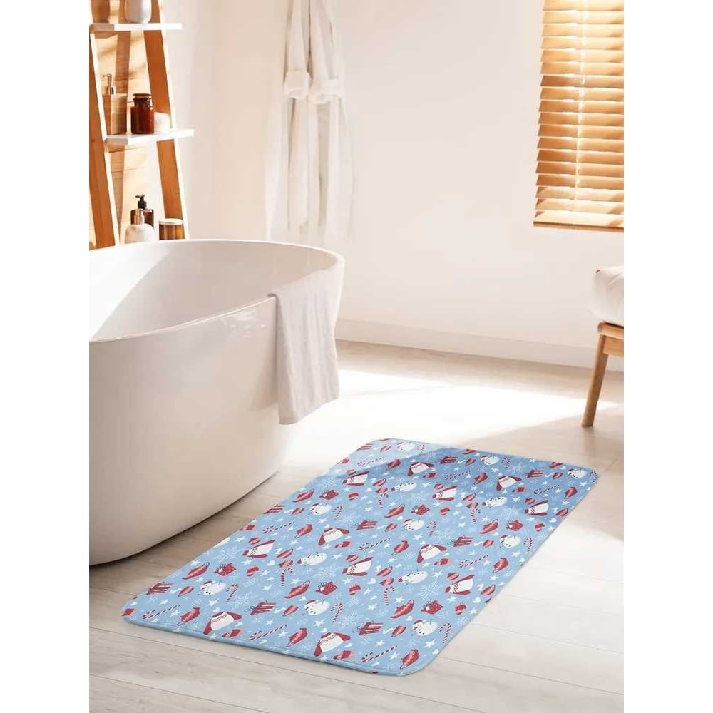 Изображение товара Противоскользящий коврик для ванной JOYARTY "Новогоднее настроение" 60x100 см