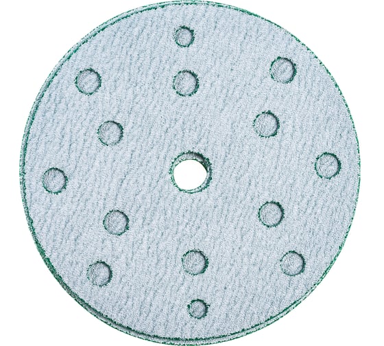 Изображение товара Абразивный диск d 150 мм ЗЕЛЕНЫЙ 15 отв P0080 набор 10 шт Schtaer FILM FScG80