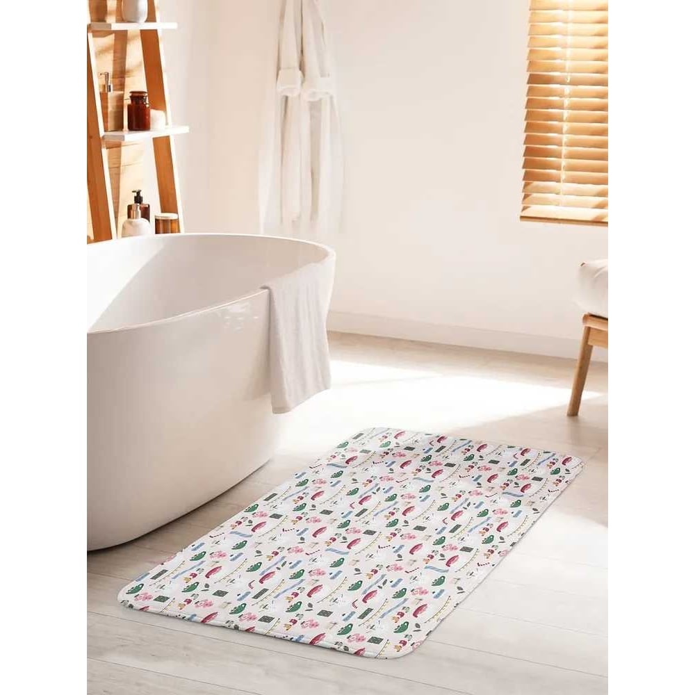 Изображение товара Противоскользящий коврик для ванной комнаты JOYARTY 60x100 см новогодний
