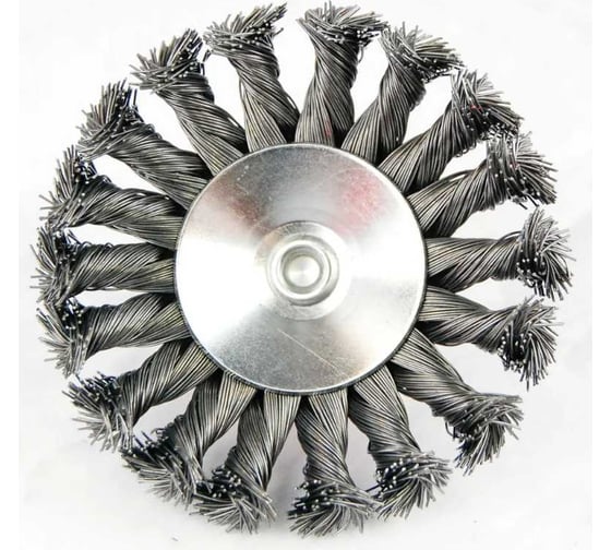 Изображение товара Щетка дисковая для дрели витая 100x6 мм SKRAB 35440