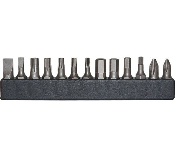 Изображение товара Набор бит шлицевых SL, крестовых PH, шестигранных HEX и TORX 1/4"DR, 13 предметов 10106013-3 AIST 00-00026326