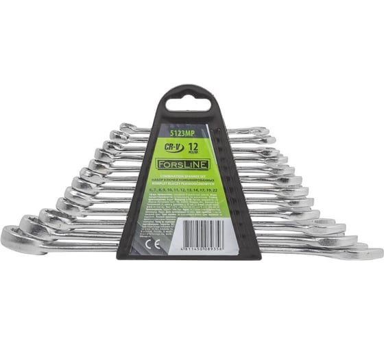 Изображение товара Набор комбинированных ключей ForsLine 6-14, 17, 19, 22 мм, 12 предметов в пластиковом держателе FL-5123MP(54260)
