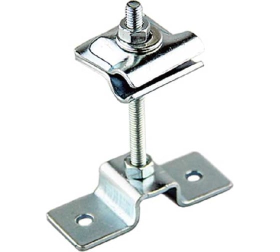 Изображение товара Держатель/зажим молниепроводника 8-10мм Protectpro оцинк. Н=80мм 4038