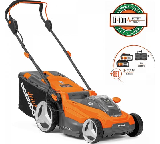 Изображение товара Аккумуляторная газонокосилка DAEWOO DLM с акб и зу 4042Li SET