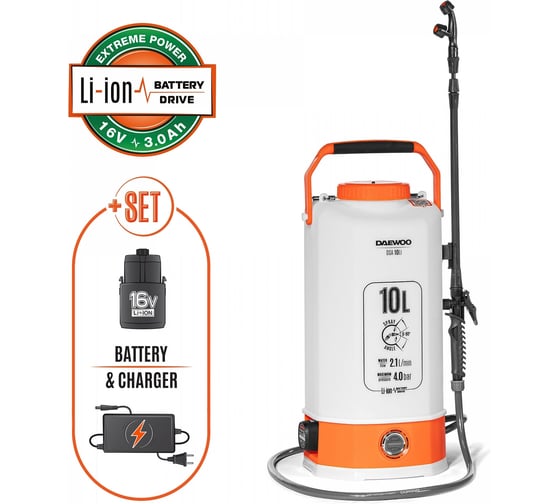 Изображение товара Аккумуляторный опрыскиватель DAEWOO DSA 10 Li