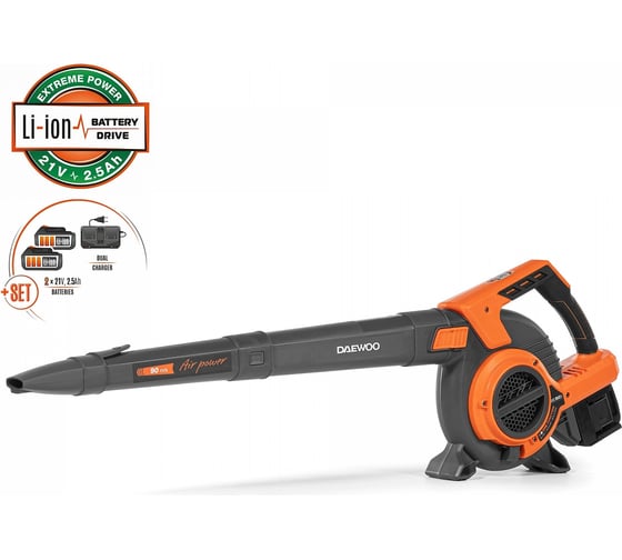 Изображение товара Аккумуляторная воздуходувка-пылесос DAEWOO DABL с акб и зу 9042Li SET
