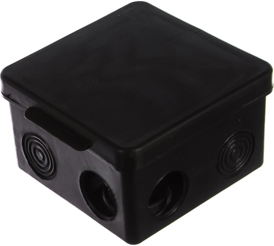 Изображение товара Распаечная коробка EKF КМР-030-031 с крышкой 80х80х50 7 мембранных вводов чёрн IP54 plc-kmr-030-031-b