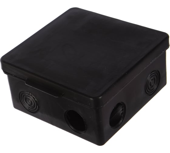 Изображение товара Распаечная коробка EKF КМР-030-014 с крышкой 8 мембранных вводов, IP54, чёрная plc-kmr-030-014-b