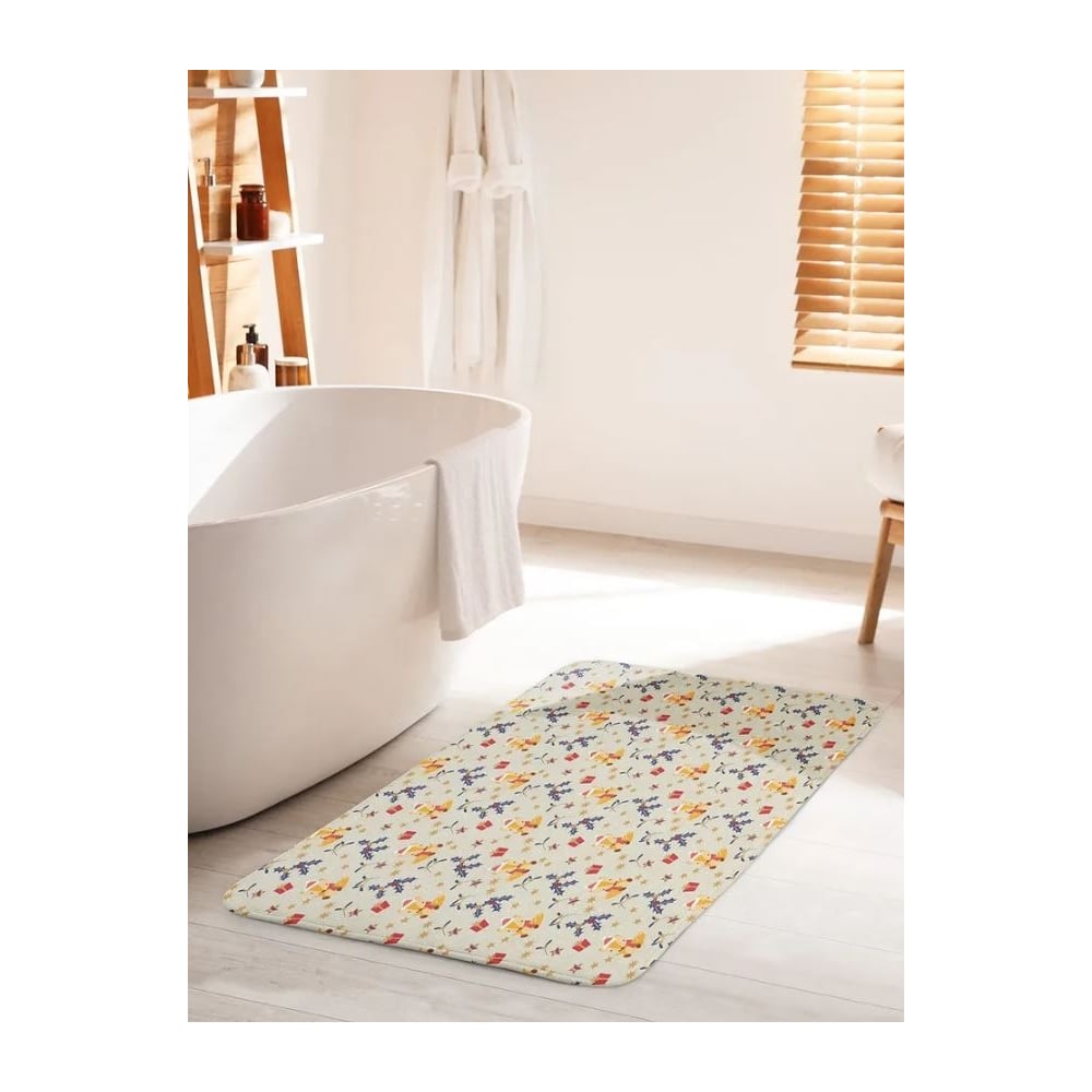 Изображение товара Противоскользящий коврик для ванной комнаты и туалета JOYARTY 60x100 см новогодний