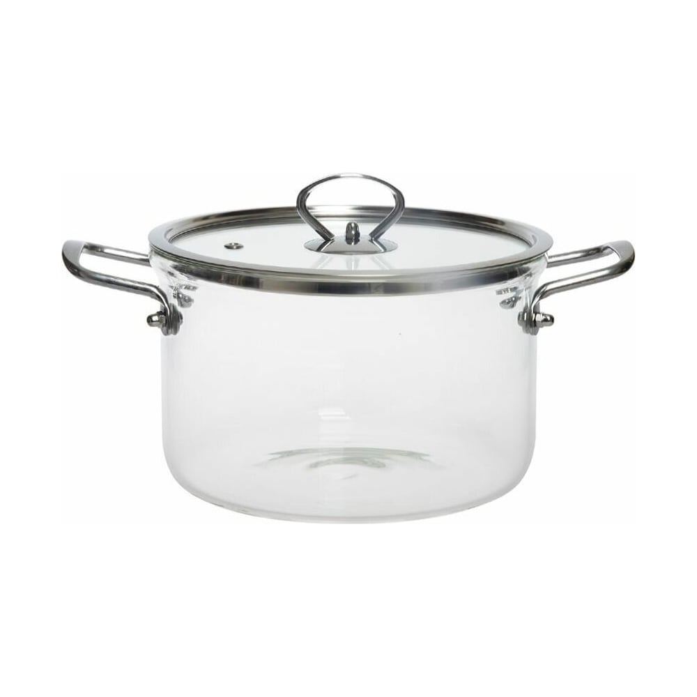 Изображение товара Стеклянная кастрюля appetite 3,5 л CRF-7 из боросиликатного стекла с крышкой