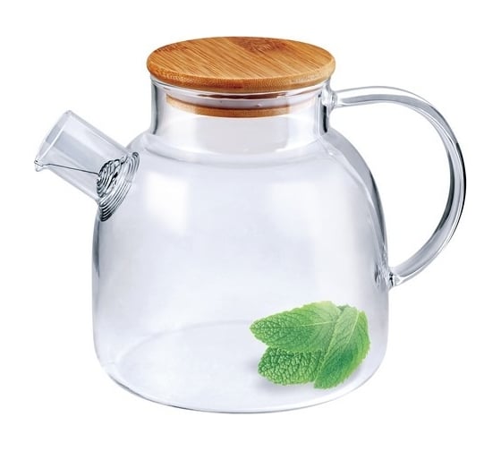 Изображение товара Заварочный чайник Appetite стекло 1,5 л бамбуковая крышка studio BMT-1500